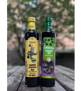 Lokmanzade Keçiboynuzu Özü (680 gr) + Lokmanzade Karadut Özü (680 gr) 2'li fırsat set