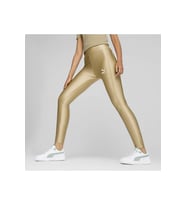 Puma 621463-84 T7 High Waist Shiny Leggings Kadın Yüksek Bel Parlak Spor Tayt (Sarı)