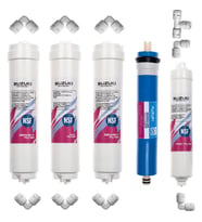Suzukı Technology 12 Inç Kapalı Kasa Su Arıtma Cihazı Tam Set (5 Filtre) (Krem)