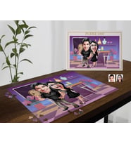 BK Gift Kişiye Özel Sevgililer Karikatürlü 1000 Parça Profesyonel Puzzle-15