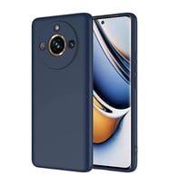 Realme 11 Pro Plus Kılıf Kamera Korumalı iÇi Süet Dokulu Lansman Tipi Silikon (Lacivert)