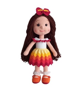 Ateş Karnaval Bebek Amigurumi Organik Oyuncak