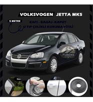 Volksvogen Jetta Mk5 Oto Araç Kapı Koruma Fitili 5metre Parlak Siyah Renk