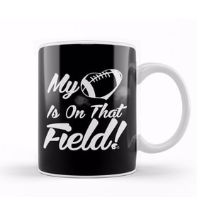 Cute My Heart Is On That Field Football Spectator Kupa Bardak Porselen