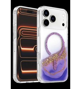 Onegif iPhone 17 Pro Max Lotus Simli Magsafe Kapak - Mor