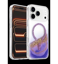Onegif iPhone 17 Pro Max Lotus Simli Magsafe Kapak - Mor