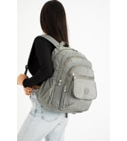Ultra Hafif Çok Cepli Su Geçirmez Sırt Çantası Unisex Gri(Model:571-2A)