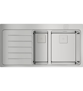 Teka ZENIT RS15 1½B 1D AUTO Ankastre Kumanda Sifonlu Sol Damlalıklı Eviye Paslanmaz Çelik 100 cm 115130002