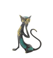 Pirinç Kedi Figürü