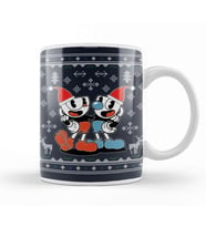 Cuphead Christmas Knit Kupa Bardak Porselen