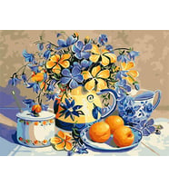 Beş Çayı Sayılarla Boyama Seti 40x50 cm (Tuvale Gerili)