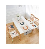 4 Pofidik Sandalye Minderi Ve 1 Runner Seti