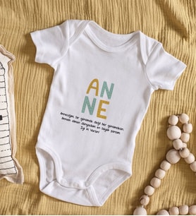 BK Kids Anne Tasarımlı Bebek Body Zıbın - Model 2