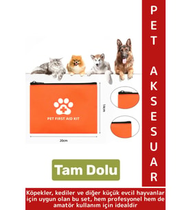 Portatif Dayanıklı Evcil Hayvan Kedi Köpek Tam Dolu Acil Durum İhtiyaç İlk Yardım Seti Çantası
