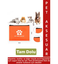 Portatif Dayanıklı Evcil Hayvan Kedi Köpek Tam Dolu Acil Durum İhtiyaç İlk Yardım Seti Çantası