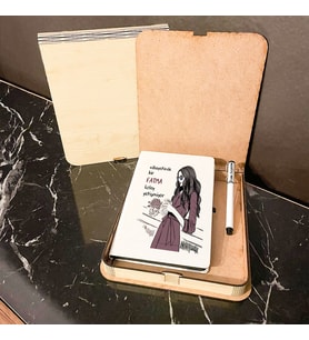 Nihayetinden Kolay Yetişmiyor Ahşap Kutulu Defter Kalem Set