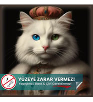 Papers Van Kedisi Poster, Yüksek Çözünürlüklü Statik Akıllı Kağıt Poster, Van Kedisi, Yapay Zeka Tasarım