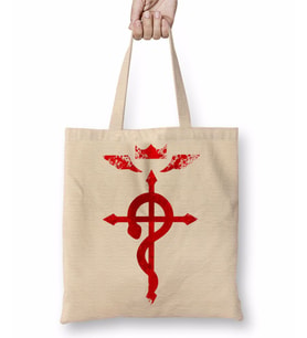 Cross of Flamel Fullmetal Alchemist Bez Çanta Uzun Saplı