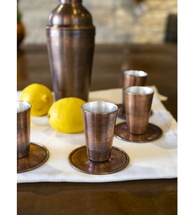 BAKIR SHOT BARDAĞI MEKSİKA MODEL OKSİT RENK 2'Lİ
