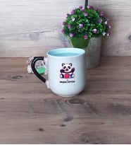Sevimli Panda Kupa Bardak Sihirli Oval Doğum Günü Hediyesi