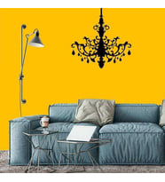 Modern Avize Silüeti Dekoratif Duvar Sticker, Çıkartma, Etiket Yeşil