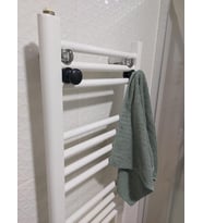 Havlupan Radyatör Askısı, Banyo Askısı, Bornoz Askısı, Kolay Kurulum, Havlu Kıyafet Askısı, Banyo Kurutmalık (SİYAH)