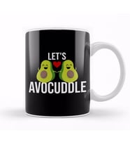 Let s Avocuddle Cute & Funny Avocado Romantic Pun Kupa Bardak Porselen