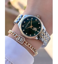 U.s.Polo Assn Çelik Kordon 2 Yıl Garantili 3 Atm Suya Dayanıklı Kadın Kol Saati+Bileklik UA.2071.M02 (Yeşil)