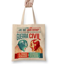 Lucha Libre Cap Ve Iron Man Bez Çanta Uzun Saplı