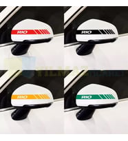 Kia Rio Yazı Yan Dikiz Ayna Şerit Oto Sticker Etiket Yapıştırma Çıkartma 3 Çift ( 20 X 2 Cm Ölçü )