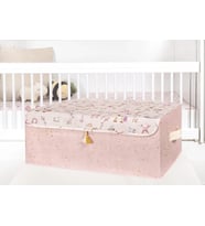 Baby Püsküllü Kapaklı Kutu Düzenleyici Çok Amaçlı Organizer Kutu Baza Boy (pembe) -04249
