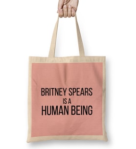 Britney Spears İs A Guman Bing Bez Çanta Uzun Saplı