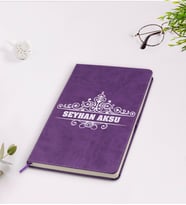 BK Gift Kişiye Özel İsimli Mor Termo Deri Defter Model 32