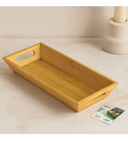 Bambu Sunum Tepsisi 16x35x4.5 cm (Çift Kulplu)