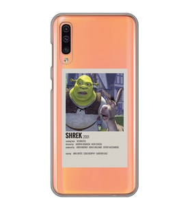 Samsung Galaxy A70 Uyumlu Shrek Minimalsit Poster Desenli Şeffaf Telefon Kılıfı