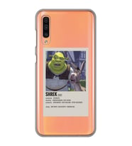 Samsung Galaxy A70 Uyumlu Shrek Minimalsit Poster Desenli Şeffaf Telefon Kılıfı