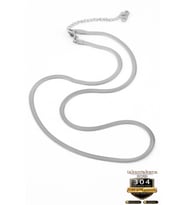 60cm Çelik İtalyan Yılan Zincir Kolye Kararmaz Silver Premium Unisex KolyeAhşap Kutu İçerisinde0022