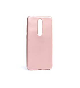 Nokia 5.1 Plus Uyumlu Kılıf Zore Premier Silikon Kapak (Rose Gold Altın)
