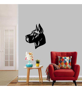 Cane Corso Portre Silüet Dekoratif Duvar Sticker, Çıkartma, Etiket
