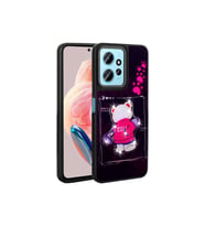Xiaomi Redmi Note 12 4G Uyumlu Kılıf Parlayan Kabartmalı İkonik Figürlü Zore Amas Silikon Kapak