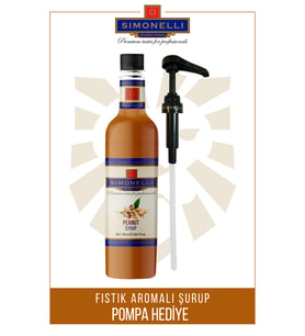 Kahve ve Kokteyl Şurubu Fıstık Aromalı 70 CL + POMPA Simonelli