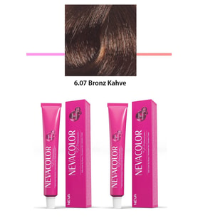 2 li Set Premium 6.07 Bronz Kahve - Kalıcı Krem Saç Boyası 2 X 50 g Tüp