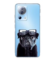 PrintiFy Xiaomi Mi 13 Lite ile Uyumlu 1mm Slim Fit Köpek 3 050f Baskılı Şeffaf  Kılıf