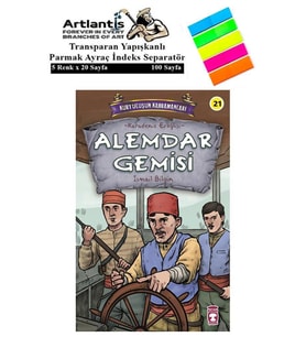 Alemdar Gemisi İsmail Bilgin 95 Sayfa Karton Kapak 1 Adet Fosforlu Transparan Kitap Ayraç 1 Paket (Siyah)