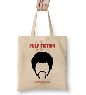 Pulp Fiction Jules Winnfield Movie Silhouette Bez Çanta Uzun Saplı