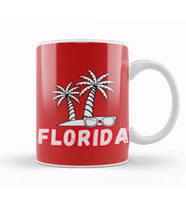 Florida Love Vintage Retro Rainbow Kupa Bardak Porselen