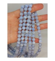 Bileklik Boy Kalsedon Taşı Yarım Dizi 8mm (49224) (18CM UZUNLUĞUNDADIR)