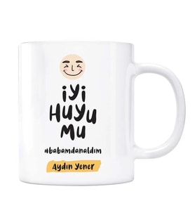 Kişiye Özel İsimli Baba Kupa İyi Huyumu Babamdan Aldım