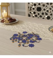 Ramazan Ay-Yıldız Kandil Mavi Masa Konfettisi 30'lu - Ramazan Masa Süsü