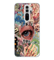 Redmi Note 8 Pro Uyumlu Aesthetic Kolaj Desenli Şeffaf Telefon Kılıfı